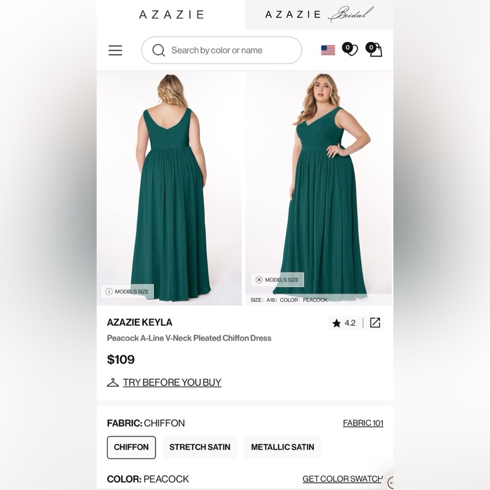 Azazie bridesmaids dress